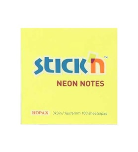 Gıpta Stickn Neon Sarı 76X76 100 Yaprak Not Kağıdı