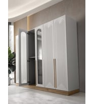PERGE MDF 6 KAPILI DOLAP  (Çok Renkli)