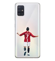 Samsung Galaxy A71 Uyumlu Cristiano Ronaldo Tasarımlı Şeffaf Telefon Kılıfı