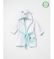 Köpekli Bornoz Beyaz-Mint (Beyaz - Mint Yeşili)