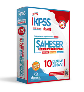 2024 KPSS Lisans Anamorfik Yayınları GYGK ŞAHESER Türkiye Geneli Kurumsal 10’lu