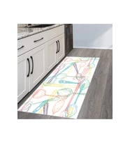 Rovigo Home Dijital Baskı Yıkanabilir Kaymaz Taban Mutfak Halısı RVG2092-SD034 (Beyaz)