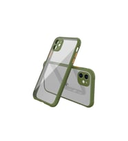 Newface Apple iPhone 12 Mini Kılıf Miami Şeffaf Silikon - Koyu Yeşil