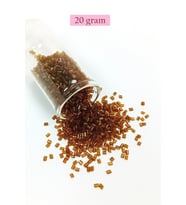 Kesme Cam Boncuk 2mm - 20 Gram - Şeffaf Açık Kahve -BNC343