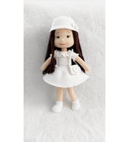 Beyaz Nisanur Bebek Amigurumi Organik Oyuncak