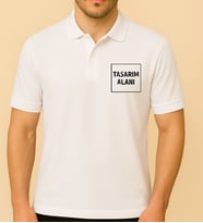 BK Gift Kişiye Özel Logolu Beyaz Polo Yaka Tişört-1, Firma T-shirt, Logolu T-shirt, Sevgiliye Hediye