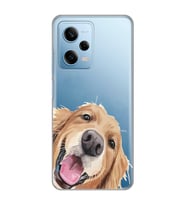 Redmi Note 12 Pro 5G Uyumlu Sevimli Köpek Tasarımlı Şeffaf Telefon Kılıfı