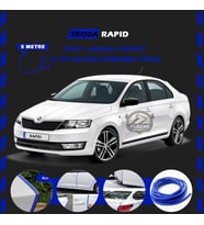 Skoda Rapid Oto Araç Kapı Koruma Fitili 5metre Parlak Mavi Renk