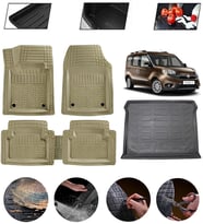 Fiat Doblo 2 2010-2022 Uyumlu Paspas Araca Özel Bagaj Havuzu MBS Bej