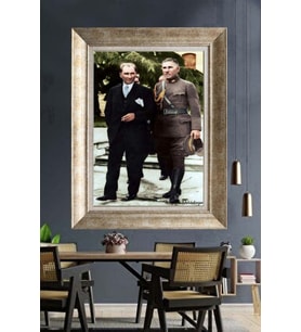 Gümüş Çerçeveli Atatürk Tablo za378