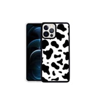Apple iPhone 12 Pro Uyumlu Kılıf Zore M-Fit Desenli Kapak (Siyah-Bej)