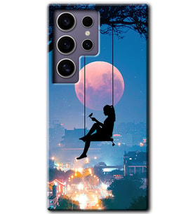 Galaxy S24 Ultra Kılıf HD Desen Baskılı Kılıf - Yalnız Kadın
