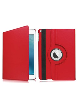 iPad 10.2 2021 (9.Nesil) Tablet Kılıf Dönen Standlı 360 Lüx Koruma (Kırmızı)