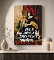 BK Gift Vintage Klasik Sanat Esprili Sözlü Dekoratif Kanvas Tablo - 15