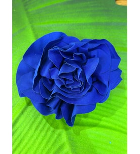 KABARTMA TASARIM ÇİÇEK BROŞ YAKA İĞNESİ GİYİM AKSESUARI 10X10 CM (Mavi)