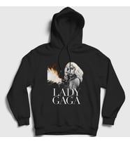 Presmono Unisex Siyah Pyro Bra Lady Gaga Kapüşonlu Sweatshirt 478292tt