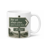 Gurbetçiye Sıla Özlemi Yol Levhası Kupası Memleket Hasreti Hediye Bardak