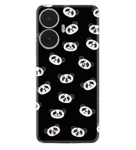 Realme C55 Kılıf Silikon Desen Özel Seri Panda Suratları 1773