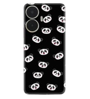 Realme C55 Kılıf Silikon Desen Özel Seri Panda Suratları 1773