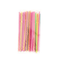 ŞeyliŞeyler - Jelatinli Körüklü Pipet Karışık Renkli – 5 mm 22,5 cm – 5 Paket (500 Adet)