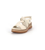 Mammamia D26ys-5380 Kadın Hakiki Deri Günlük Comfort Sandalet (Krem)