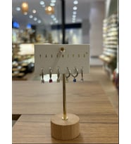 Yakemiyou Silver Minimal Renkli Altılı Küpe