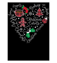 Sıcak Çikolata Noel Filmleri Pişirme Şarkıları Eğlenceli Kalp Tablo Ahşap Poster Dekoratif