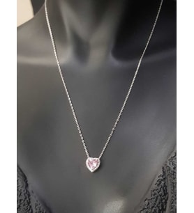 Swarovski Pembe Kalp Taşlı Pandora’s Model Gümüş • Sevgiliye • Eşe • Anneye Hediye Kolye
