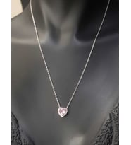 Swarovski Pembe Kalp Taşlı Pandora’s Model Gümüş • Sevgiliye • Eşe • Anneye Hediye Kolye