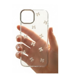 iPhone 11 Uyumlu ?effaf Kurdele Desenli Yumu?ak Koruma K?l?f? � ?nce, Esnek, �izilmez Tasar?m, Kamera Korumal? ?effaf Telefon Kapak Beyaz