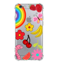 PrintiFy Apple iPhone 6S Plus Uyumlu Water Color 5 Baskılı Şeffaf Köşe Korumalı Antişok Kılıf