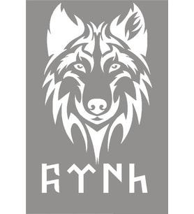 Göktürkçe Türk Yazı Ve Kurt Modifiye Araba Oto Sticker 15cm Beyaz Renk