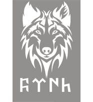 Göktürkçe Türk Yazı Ve Kurt Modifiye Araba Oto Sticker 15cm Beyaz Renk