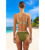 Tasarım Bikini Takımı Plaj Ve Havuz İçin Şık Detaylı Esnek Kumaş Özel Yüksek Konfor