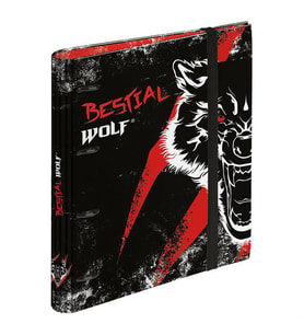 Busquets Bestial Wolf Kareli A4 120 Sayfalı 4 Telli Lastikli Klasör 2001005370