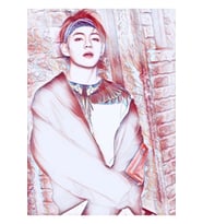 Bts Taehyung Defteri Ve Tablo Ahşap Poster Dekoratif Kod534