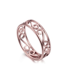 6 mm Klasik Bombeli Gümüş Yüzük (Rose)