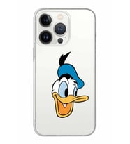 Apple iPhone 13 ProMax Uyumlu Kapak Donald Duck Tasarımlı Şeffaf Silikon Kılıf