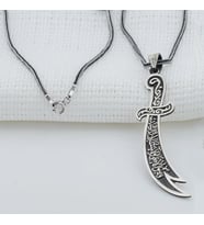 925 Ayar Gümüş  Hz. Ali Zülfikar Model Erkek Kolye