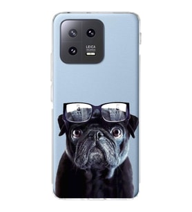 PrintiFy Xiaomi Mi 13 Pro ile Uyumlu Köpek 3 Kamera Korumalı Şeffaf Kılıf