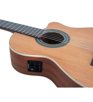 Almansa CWEZ400 CW 400 Elektro Klasik Gitar Naturel Renk, Cutaway Gövde, Dahili Preamp Sistemi, İspanyol Tasarımı