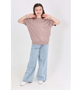 Kız Çocuk 2'li Jean Takım (Pantolon+Bluz) 7-12 Yaş 12666 MODANINO