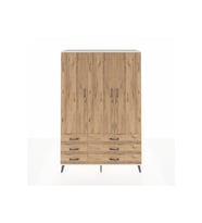 Hyperion Gardrop 5 Raflı 6 Çekmeceli Tek Askılı 132x44x195 Aytaşı-Çam