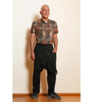 Düz Paça  Erkek Şalvar Pantolon (Siyah)