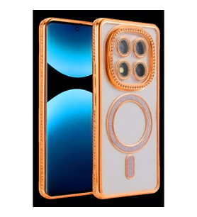 Xiaomi Redmi Note 15 Pro 4g Joke Simli Magneticsafe Kılıf - Turuncu