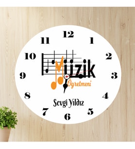 Müzik Öğretmeni Duvar Saati