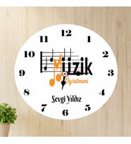 Müzik Öğretmeni Duvar Saati