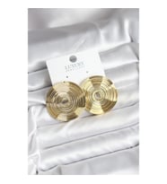 Mey İthalat® Pirinç Gold Renk Circle Model Kadın Küpe
