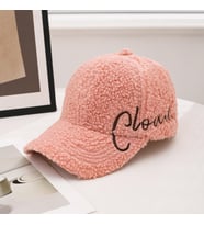 Valkyrie Peluş Şapka Kadın Erkek Unisex Kışlık Şapka Cloud Nakışlı Ayarlanabilir Teddy Şapka Pembe