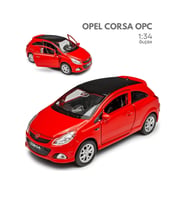 Kırmızı 1:34 Ölçek Die Cast Kapıları Açılır Lisanslı Opel Corsa OPC Oyuncak Metal Model Araba